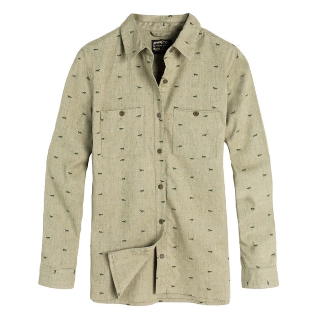 United by Blue Fox Printed Button Down